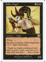 Magic: The Gathering Fallen Angel (127) Heavily Played