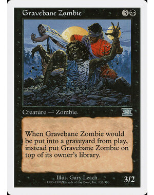 Magic: The Gathering Gravebane Zombie (133) Damaged