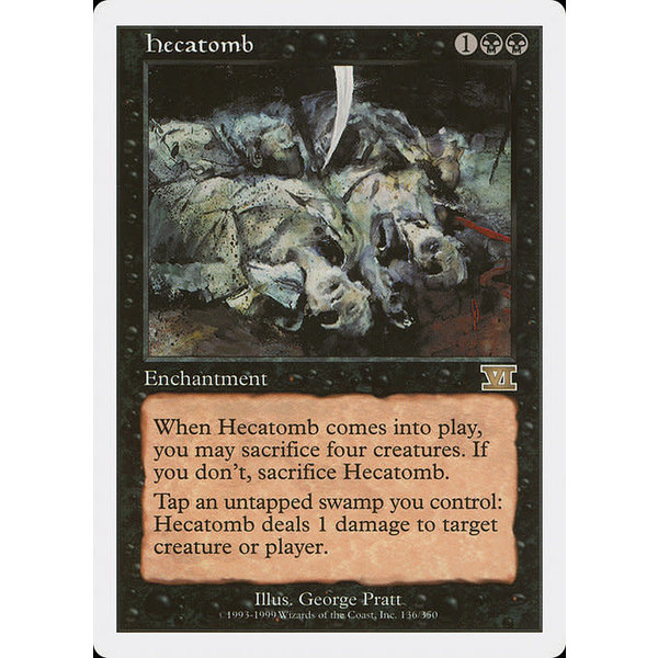 Magic: The Gathering Hecatomb (136) Heavily Played