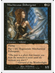 Magic: The Gathering Mischievous Poltergeist (144) Heavily Played