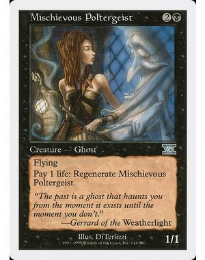 Magic: The Gathering Mischievous Poltergeist (144) Heavily Played