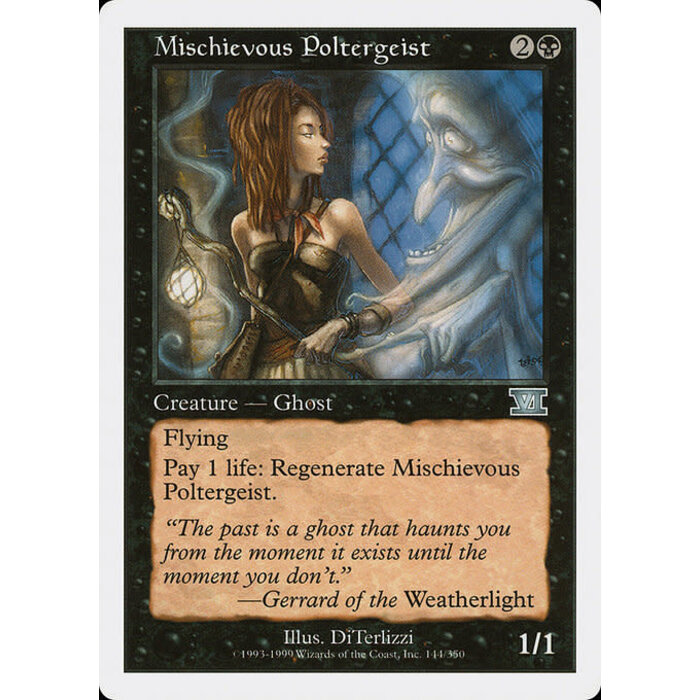 Magic: The Gathering Mischievous Poltergeist (144) Heavily Played