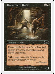 Magic: The Gathering Razortooth Rats (153) Moderately Played