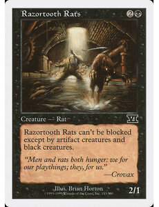 Magic: The Gathering Razortooth Rats (153) Moderately Played