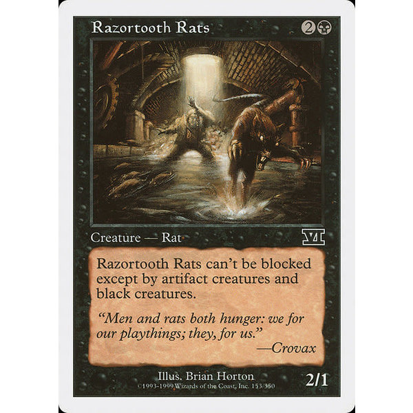 Magic: The Gathering Razortooth Rats (153) Moderately Played