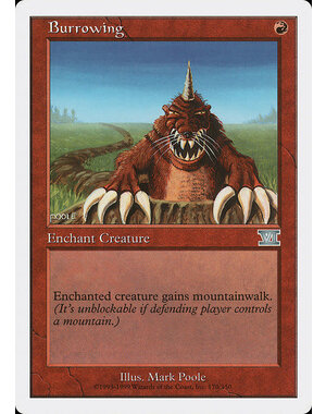 Magic: The Gathering Burrowing (170) Moderately Played