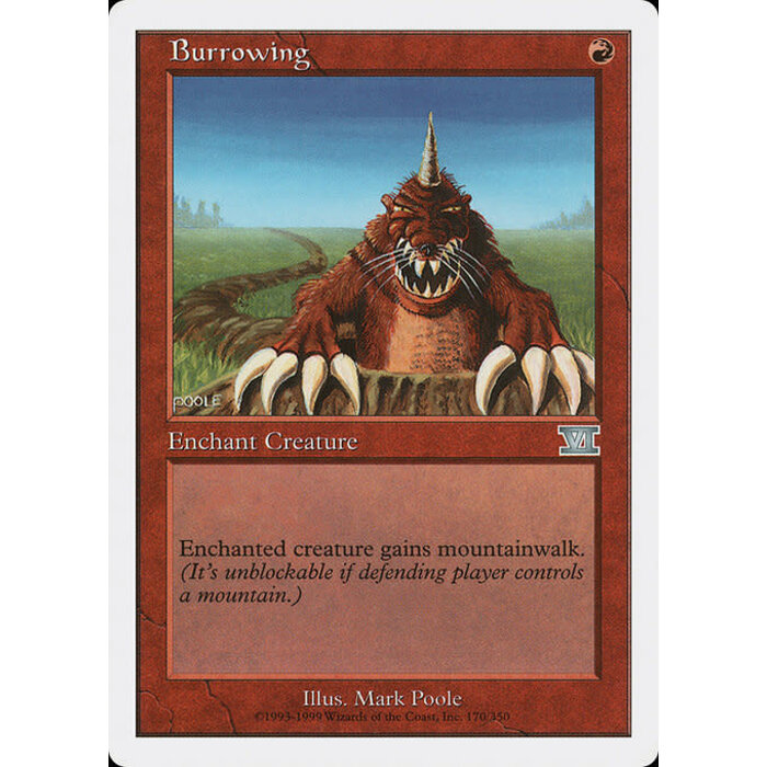 Magic: The Gathering Burrowing (170) Moderately Played