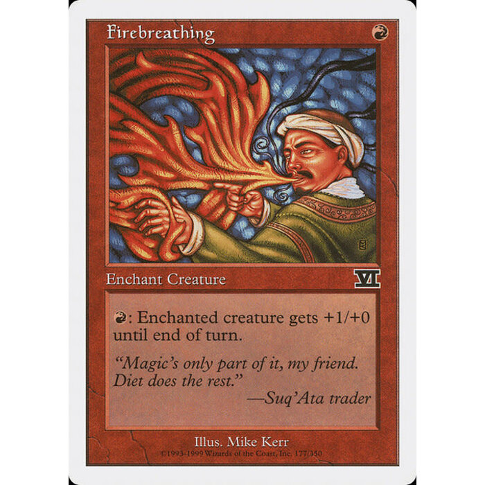 Magic: The Gathering Firebreathing (177) Moderately Played