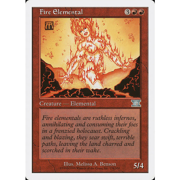 Magic: The Gathering Fire Elemental (176) Moderately Played