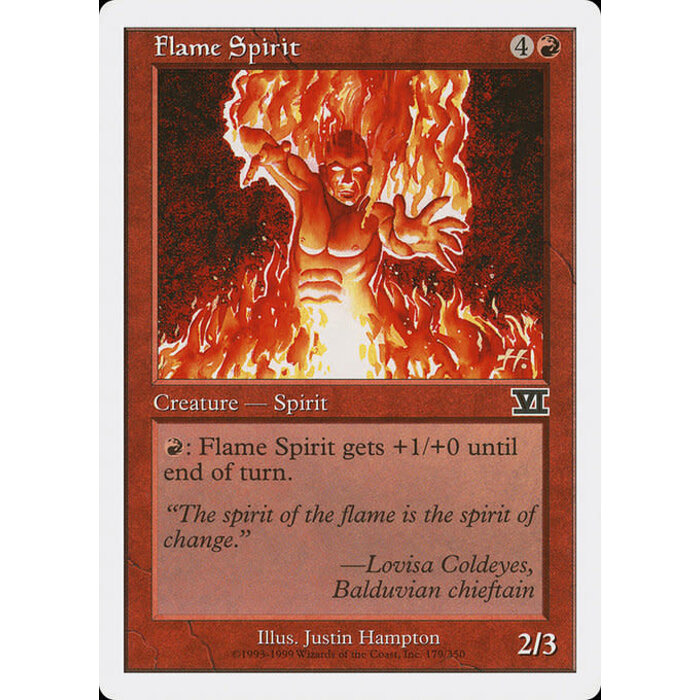 Magic: The Gathering Flame Spirit (179) Heavily Played