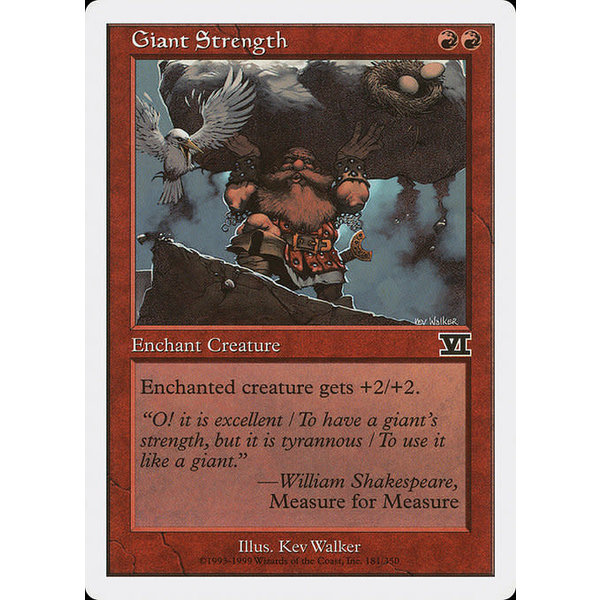 Magic: The Gathering Giant Strength (181) Moderately Played