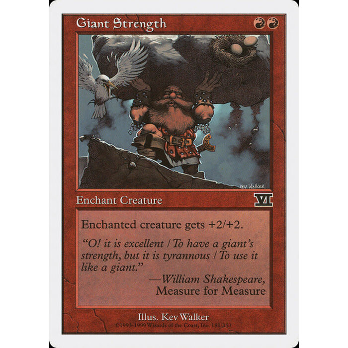 Magic: The Gathering Giant Strength (181) Moderately Played