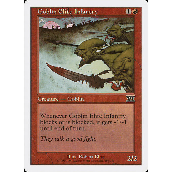 Magic: The Gathering Goblin Elite Infantry (183) Moderately Played