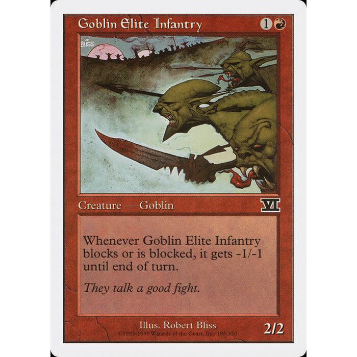Magic: The Gathering Goblin Elite Infantry (183) Moderately Played