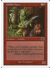 Magic: The Gathering Goblin Hero (184) Heavily Played