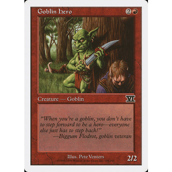 Magic: The Gathering Goblin Hero (184) Heavily Played