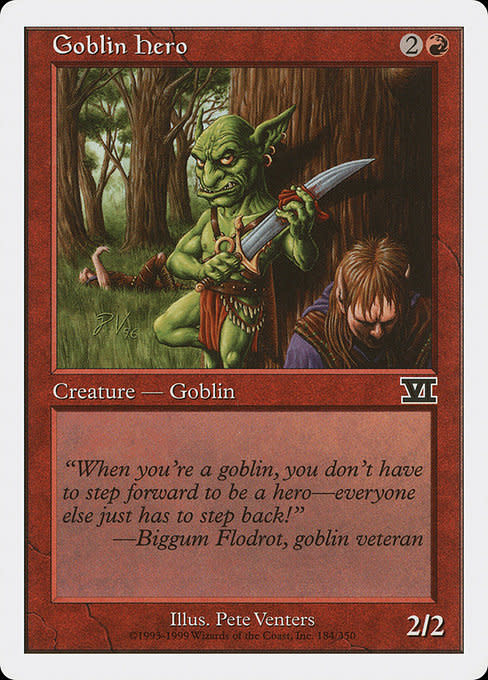 Magic: The Gathering Goblin Hero (184) Heavily Played - Kingslayer Games Magic: The Gathering Goblin Hero (184) Heavily Played - Kingslayer Games