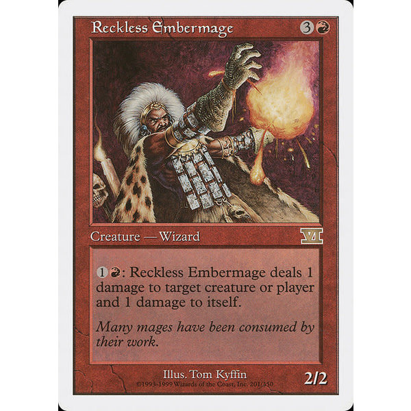 Magic: The Gathering Reckless Embermage (201) Heavily Played