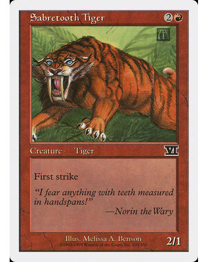 Magic: The Gathering Sabretooth Tiger (203) Moderately Played