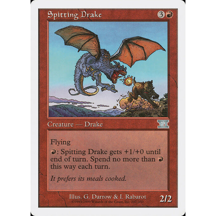 Magic: The Gathering Spitting Drake (207) Moderately Played