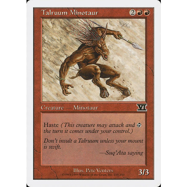 Magic: The Gathering Talruum Minotaur (210) Heavily Played