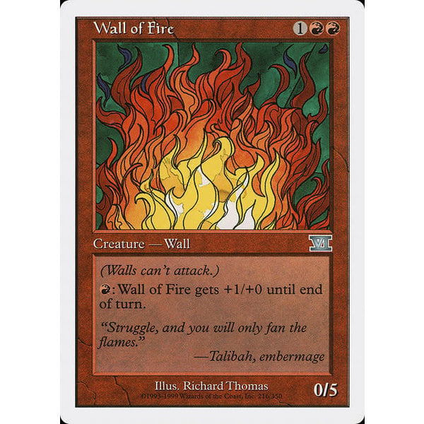 Magic: The Gathering Wall of Fire (216) Moderately Played