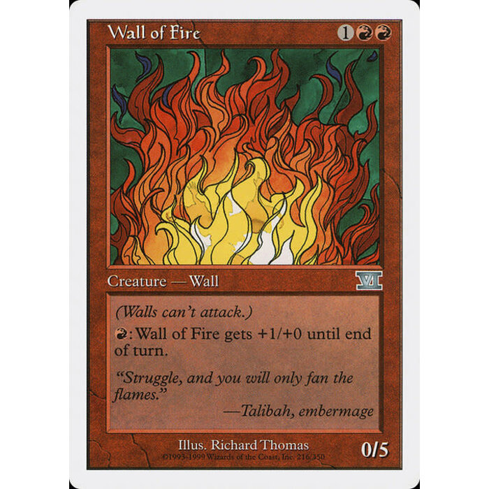 Magic: The Gathering Wall of Fire (216) Moderately Played