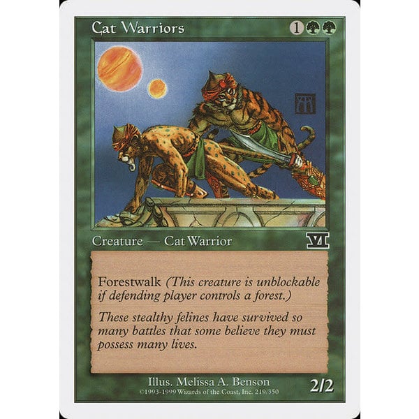 Magic: The Gathering Cat Warriors (219) Moderately Played