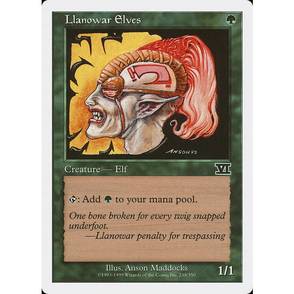 Magic: The Gathering Llanowar Elves (239) Damaged