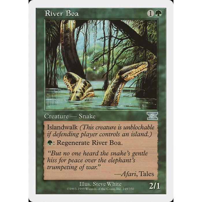 Magic: The Gathering River Boa (249) Moderately Played