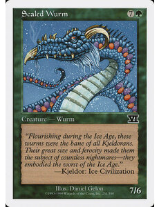 Magic: The Gathering Scaled Wurm (251) Moderately Played