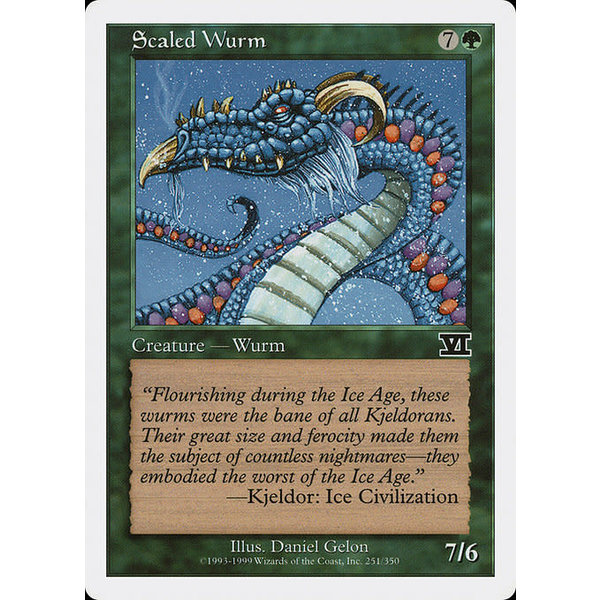 Magic: The Gathering Scaled Wurm (251) Moderately Played