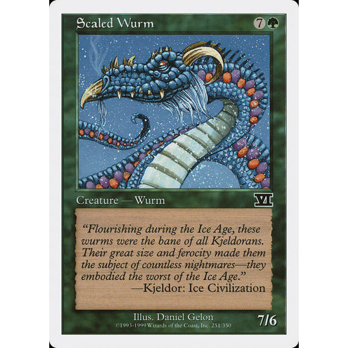Magic: The Gathering Scaled Wurm (251) Moderately Played