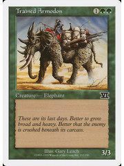 Magic: The Gathering Trained Armodon (257) Moderately Played