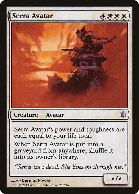 mtg serra cards Altered Art Art by Magali Villeneuve MtG Modern Horizons Serra the Benevolent Magic: The Gathering Serra Avatar