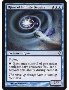 Magic: The Gathering Djinn of Infinite Deceits (041) Moderately Played