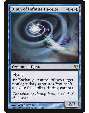 Magic: The Gathering Djinn of Infinite Deceits (041) Moderately Played