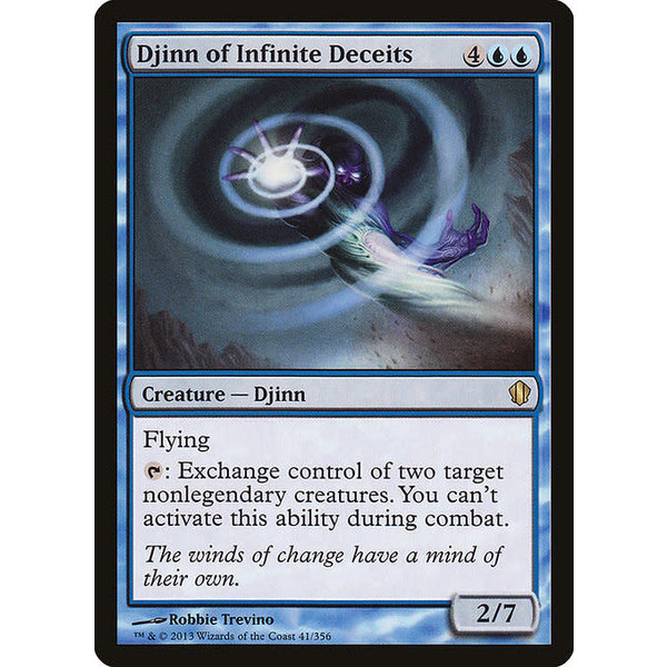 Magic: The Gathering Djinn of Infinite Deceits (041) Moderately Played