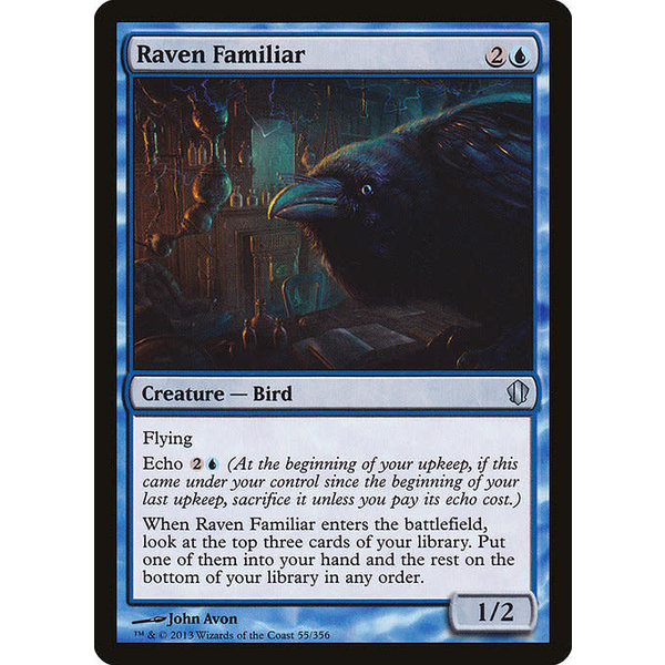 Magic: The Gathering Raven Familiar (055) Lightly Played