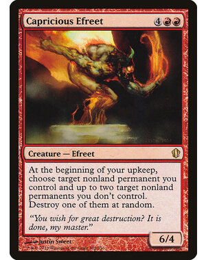Magic: The Gathering Capricious Efreet (102) Moderately Played