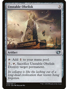 Magic: The Gathering Unstable Obelisk (058) Heavily Played