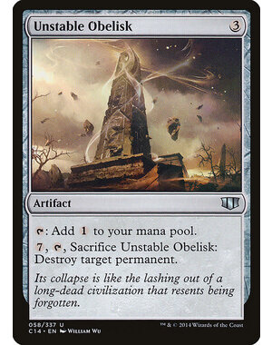 Magic: The Gathering Unstable Obelisk (058) Heavily Played