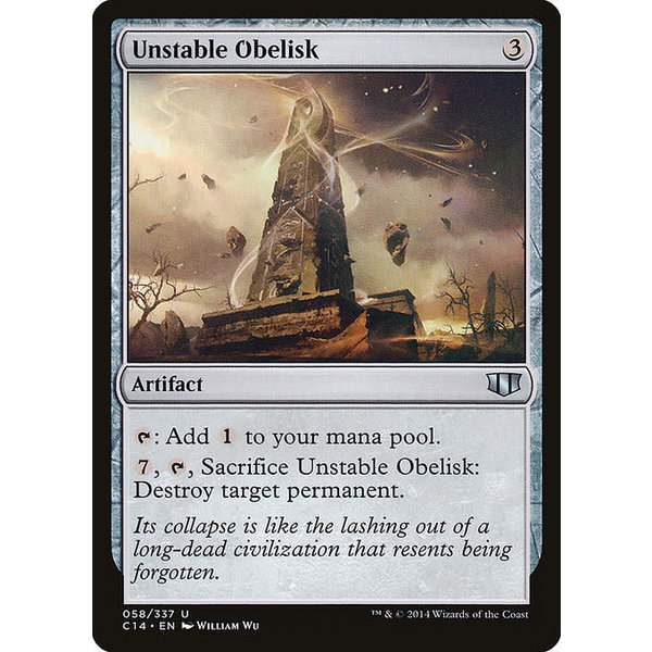 Magic: The Gathering Unstable Obelisk (058) Heavily Played
