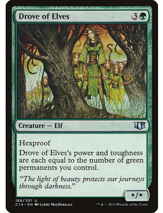 Magic: The Gathering Drove of Elves (189) Moderately Played