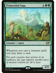 Magic: The Gathering Primordial Sage (211) Heavily Played
