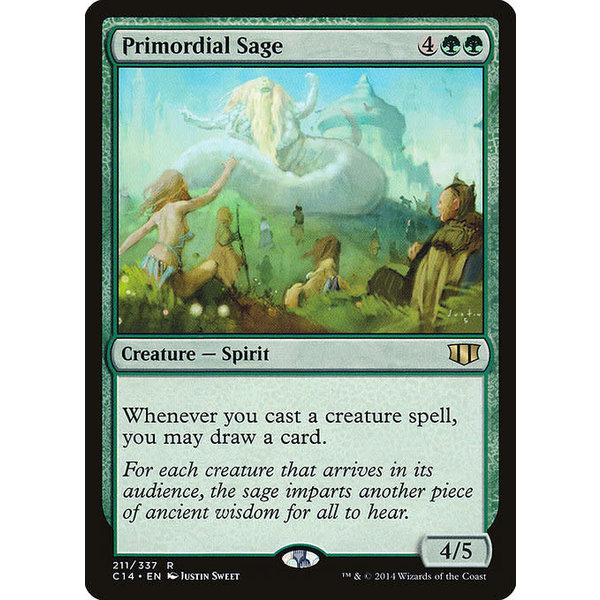 Magic: The Gathering Primordial Sage (211) Heavily Played