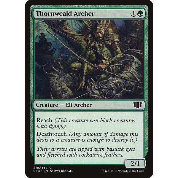 Magic: The Gathering Thornweald Archer (219) Heavily Played