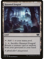 Magic: The Gathering Haunted Fengraf (300) Heavily Played