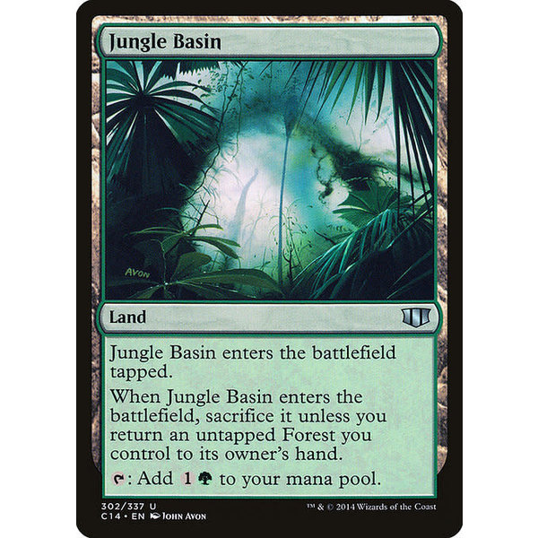Magic: The Gathering Jungle Basin (302) Moderately Played