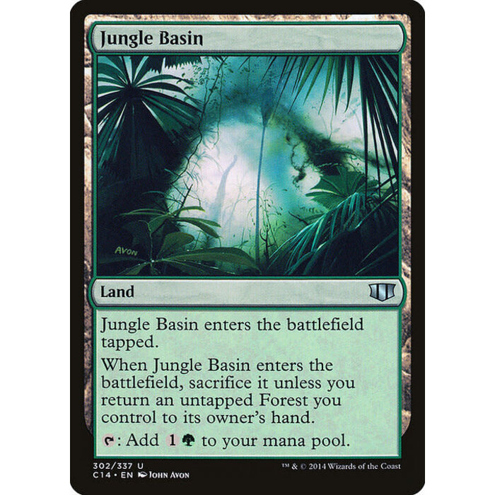 Magic: The Gathering Jungle Basin (302) Moderately Played